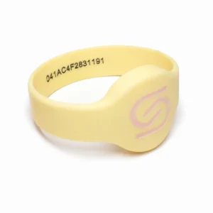 SoCashless NFC Wristband Champagne Colour with cream logo